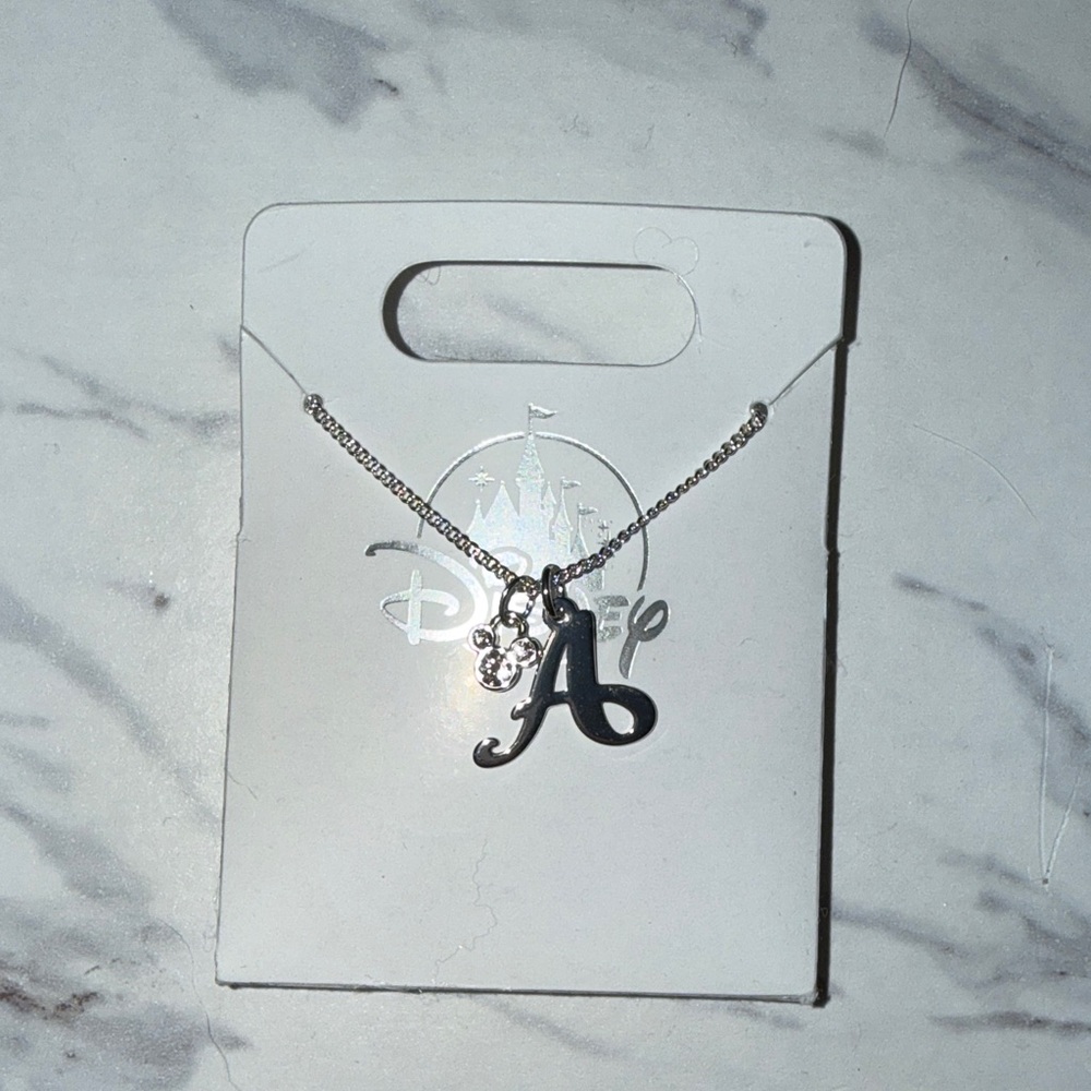 Disney Silver 'A' Initial Necklace - image 2